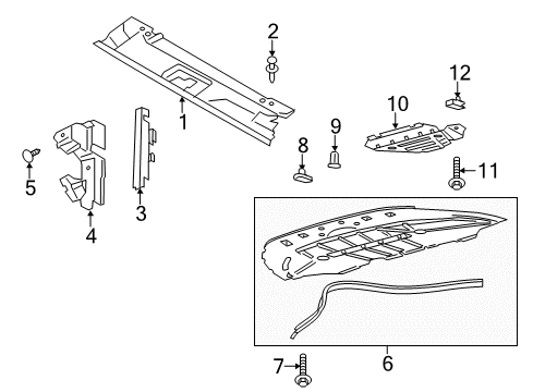 2015 Ford Mustang Splash Shields Diagram 2 - Thumbnail