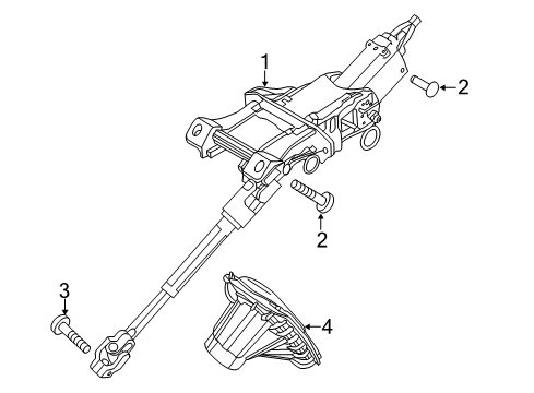 2013 Lincoln MKZ Steering Column Assembly Diagram 1 - Thumbnail