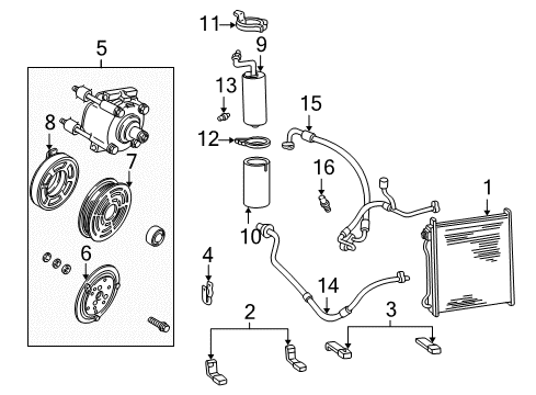 2006 Ford F-350 Super Duty Air Conditioner Diagram 1 - Thumbnail