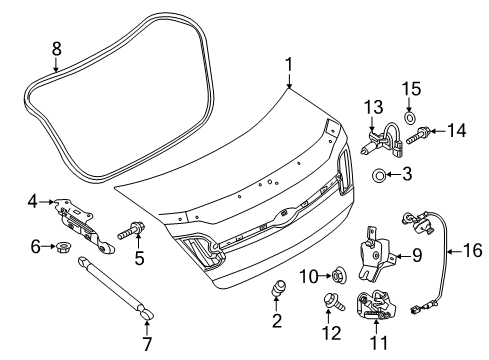 2016 Ford Special Service Police Sedan Trunk Diagram