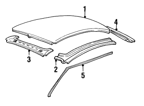 1999 Lincoln Continental Seal Door Front & Re Diagram for F5OY5451823A