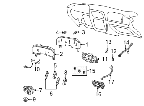 2004 Mercury Mountaineer A/C & Heater Control Units Diagram