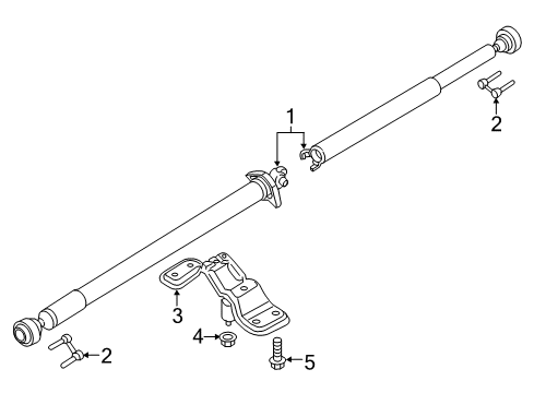 2014 Ford Escape Drive Shaft - Rear Diagram