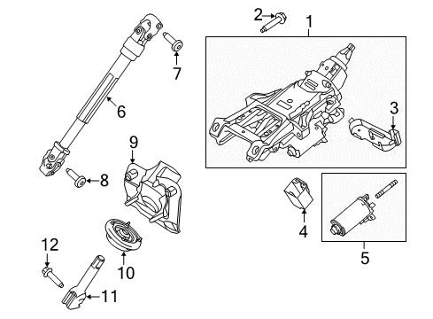 2015 Lincoln MKX Shaft Assembly Diagram for BT4Z-3B676-A