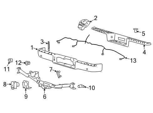 2007 Lincoln Mark LT Rear Bumper Diagram