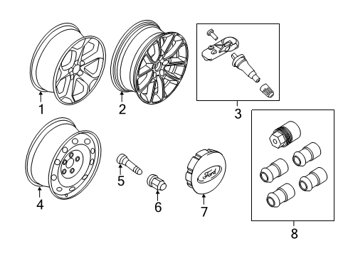 2012 Ford Edge Wheels Diagram 1 - Thumbnail