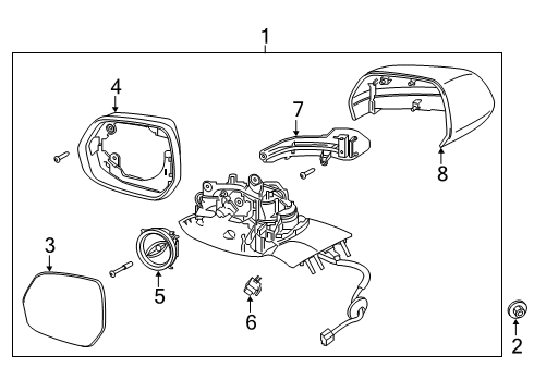 2023 Lincoln Aviator Mirrors Diagram 1 - Thumbnail