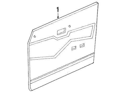 1988 Mercury Tracer Weatherstrip Assy - Door Window Diagram for E7GZ-6121456-A