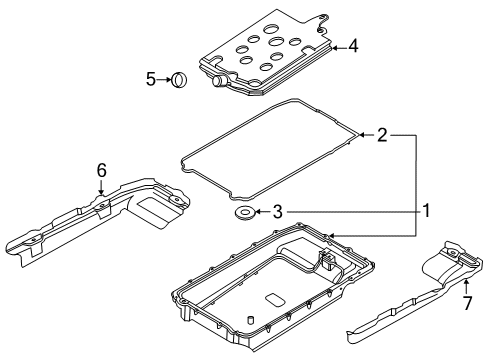 2023 Ford Explorer AUTOMATIC TRANSMISSION ASY Diagram for L1MZ-7000-B