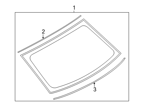 2018 Lincoln Continental Glass & Hardware - Back Glass Diagram