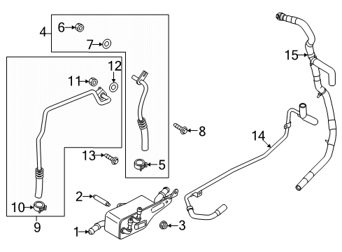 2022 Ford Edge Oil Cooler  Diagram 2 - Thumbnail