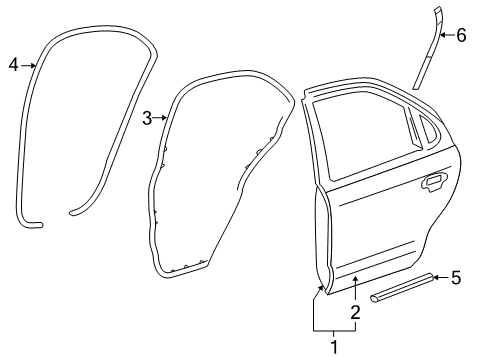 2009 Mercury Sable Rear Door Diagram