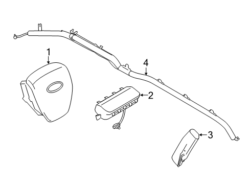 2021 Ford F-350 Super Duty Air Bag Components Diagram 1 - Thumbnail