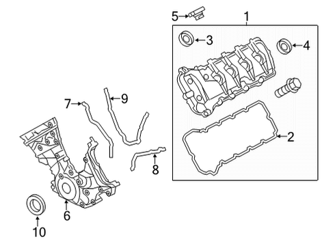 2022 Ford Mustang Valve & Timing Covers Diagram