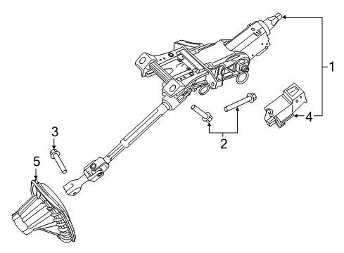 2024 Ford Edge Steering Column Assembly Diagram