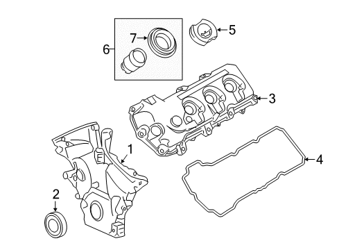 2011 Lincoln MKS Valve & Timing Covers Diagram