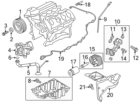 2013 Ford F-150 Engine Parts & Mounts, Timing, Lubrication System Diagram 6 - Thumbnail