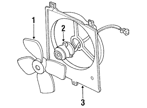 1990 Ford Probe Cooling System, Radiator, Water Pump, Cooling Fan Diagram