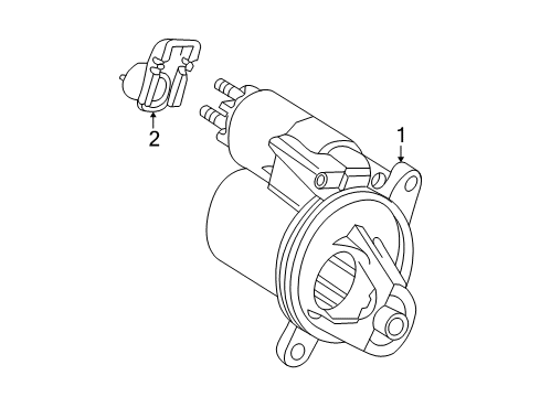 2006 Mercury Mountaineer Starter Motor Assembly Diagram for 6L2Z-11002-BA