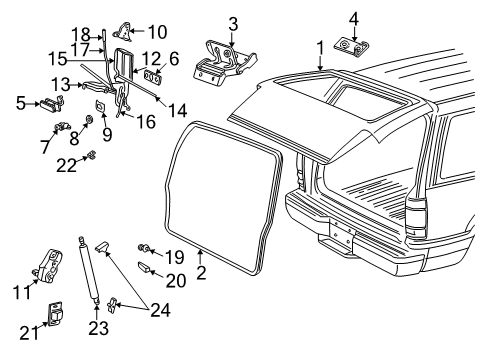 1996 Ford Explorer Switch Assembly - Alarm Diagram for F87Z-14028-AB