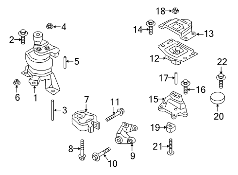 2023 Lincoln Nautilus Engine & Trans Mounting Diagram