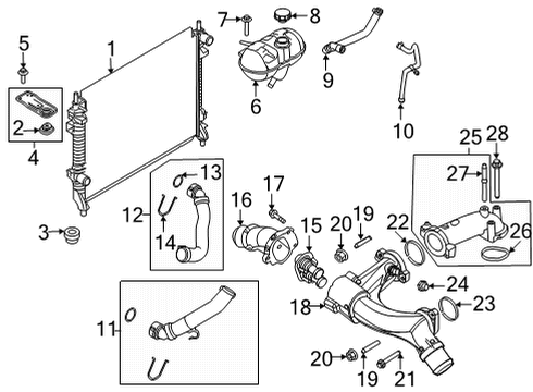 2020 Ford Mustang Radiator & Components Diagram 4 - Thumbnail