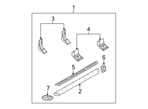 2008 Ford F-250 Super Duty Running Board Diagram 7 - Thumbnail