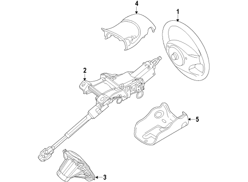 2015 Ford Focus Steering Column & Wheel, Steering Gear & Linkage Diagram 1 - Thumbnail