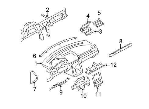 2008 Ford Taurus Panel - Instrument Diagram for 5G1Z-5404481-AAC