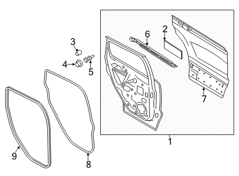 2014 Ford Escape Rear Door Diagram