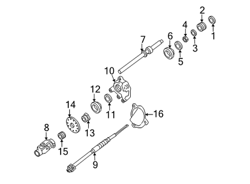 2016 Ford E-350 Super Duty Shaft & Internal Components Diagram