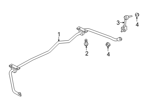 2019 Ford Explorer Rear Suspension, Control Arm Diagram 1 - Thumbnail