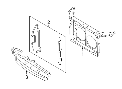 2006 Ford Freestyle Front End Assembly Diagram for 5F9Z-16138-AA