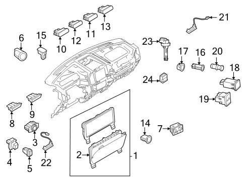 2022 Ford F-150 Lightning Cluster & Switches Diagram 2 - Thumbnail