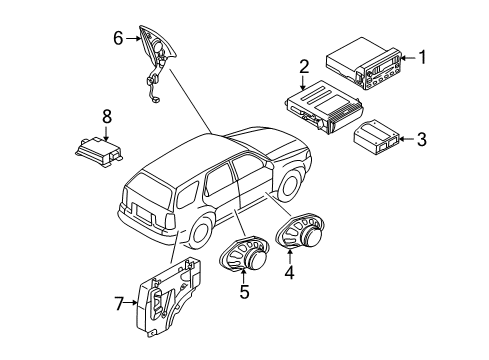 2006 Ford Escape Woofer Diagram for 5L8Z-18C804-BA