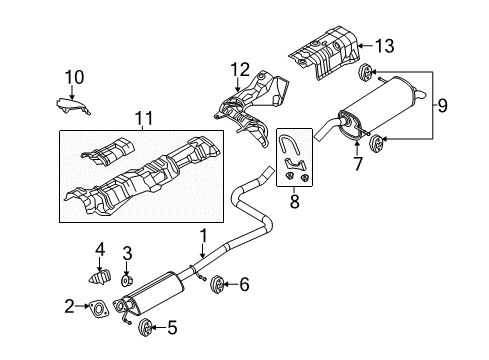 2015 Ford Fiesta Exhaust Components Diagram 2 - Thumbnail