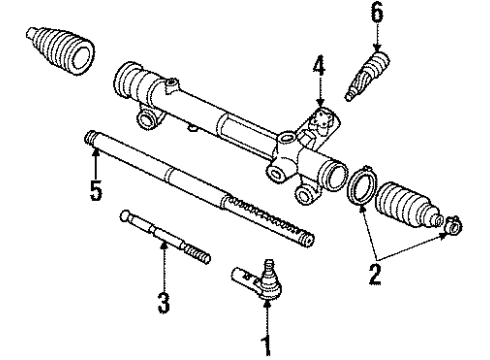 1985 Lincoln Mark VII P/S Pump & Hoses, Steering Gear & Linkage Diagram 2 - Thumbnail