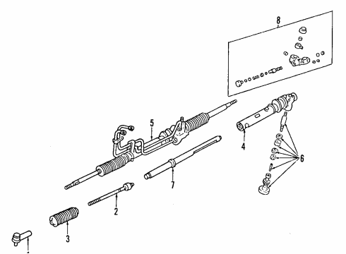 1991 Mercury Capri Gear Steering Diagram for E7GZ3504B