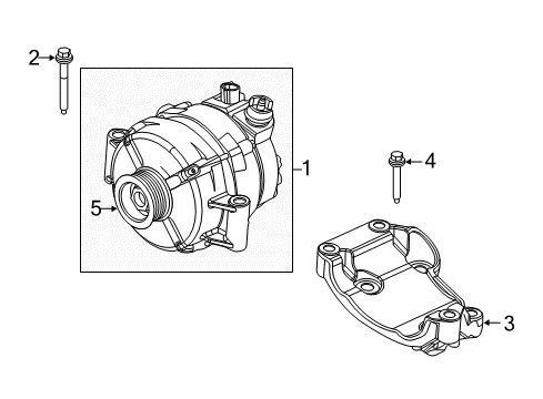 2020 Ford F-350 Super Duty Alternator Assembly Diagram for HC3Z-10346-A