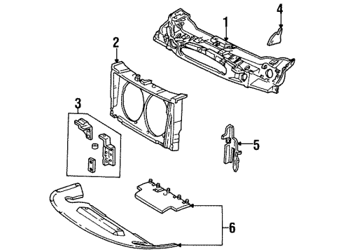 1996 Ford Taurus Deflector Diagram for F7DZ-8327-AA