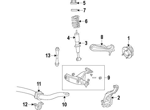 2014 Ford F-150 Front Suspension, Control Arm Diagram 5 - Thumbnail