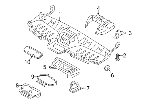 2020 Ford Transit Connect Tray - Utility Diagram for DT1Z-61117A72-AC