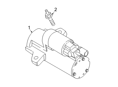 2017 Lincoln MKZ Starter Motor Assembly Diagram for F2GZ-11002-A