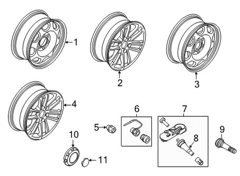 2022 Ford F-150 Wheels Diagram 1 - Thumbnail