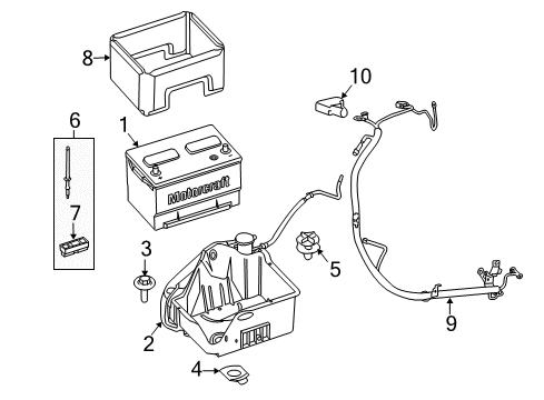 2009 Ford F-150 Battery Diagram for BXS-59