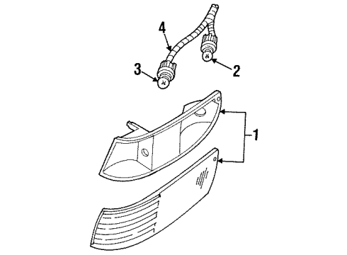 1996 Mercury Grand Marquis Side Marker Lamps Diagram