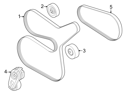 2024 Ford F-350 Super Duty Belts & Pulleys  Diagram 4 - Thumbnail