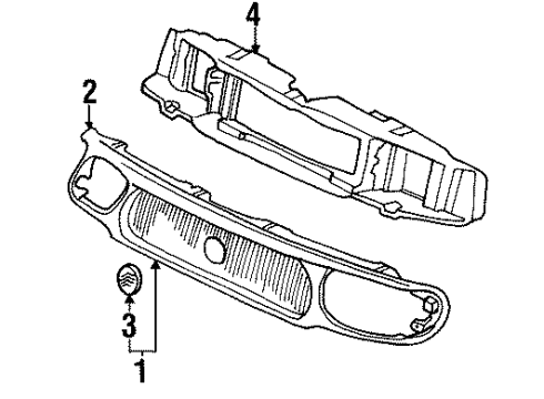 1997 Mercury Mountaineer Self Adhesive Name Plate Diagram for F67Z-8213-AA