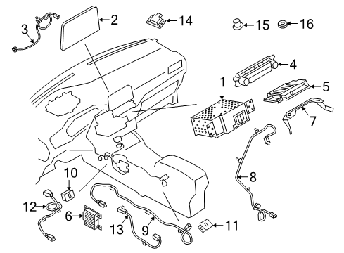 2023 Ford Escape BRACKET Diagram for LJ6Z-14A301-AA