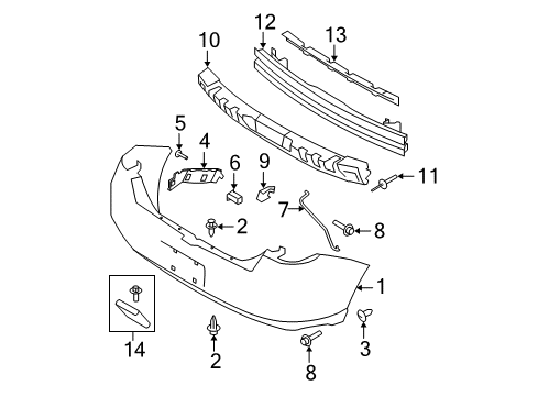 2008 Ford Focus Rear Bumper Diagram